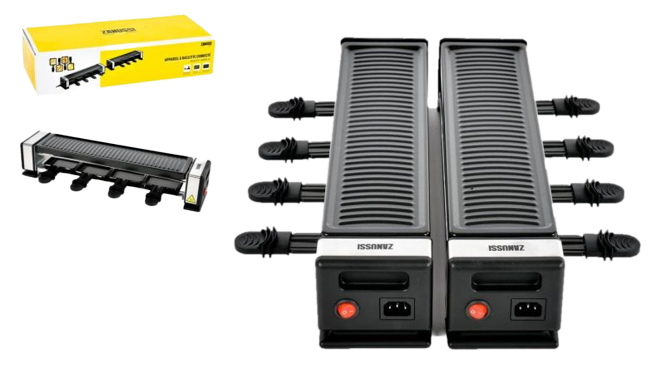 2 mini sets raclette 8 personnes ZANUSSI