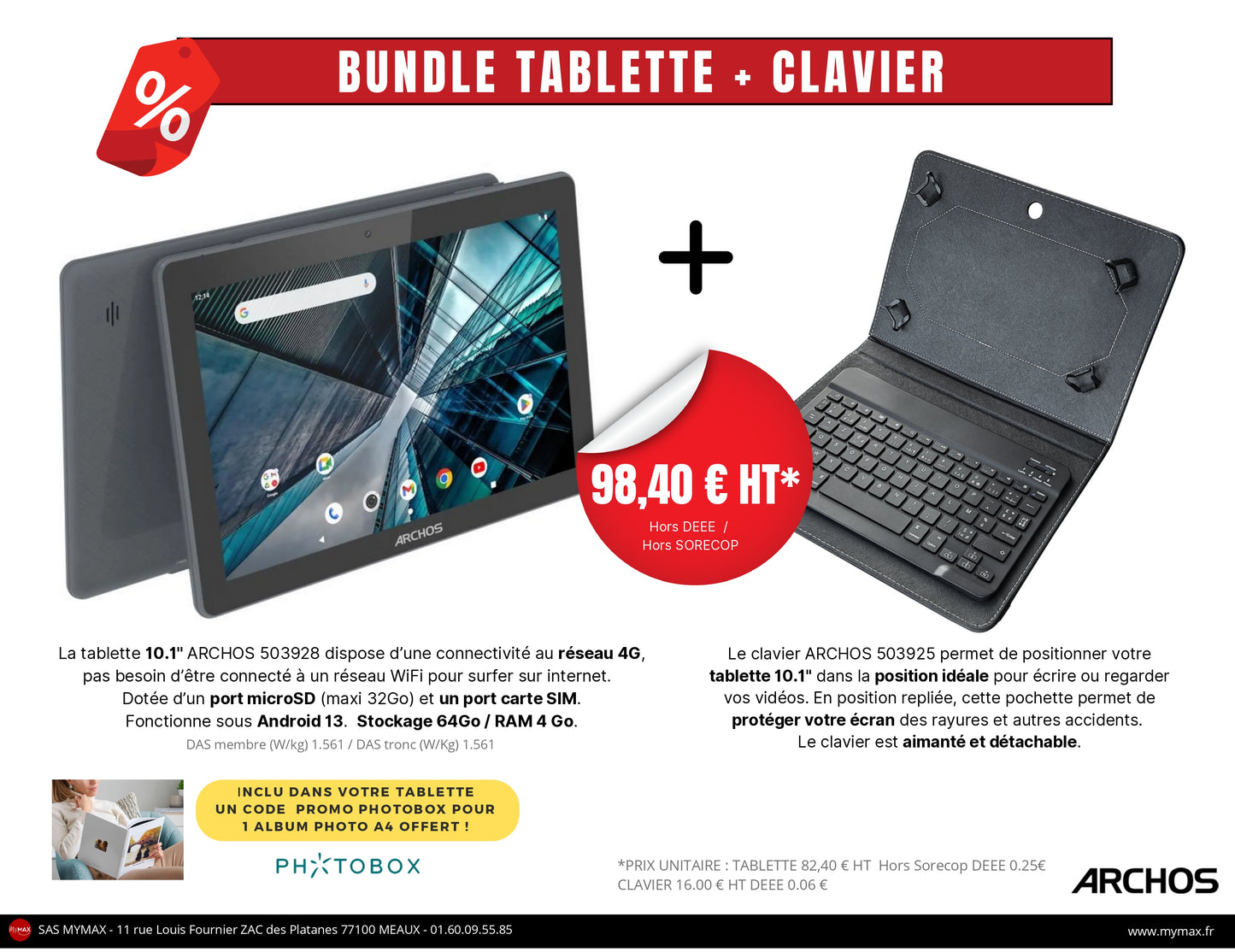 Bundle Tablette + Clavier ARCHOS