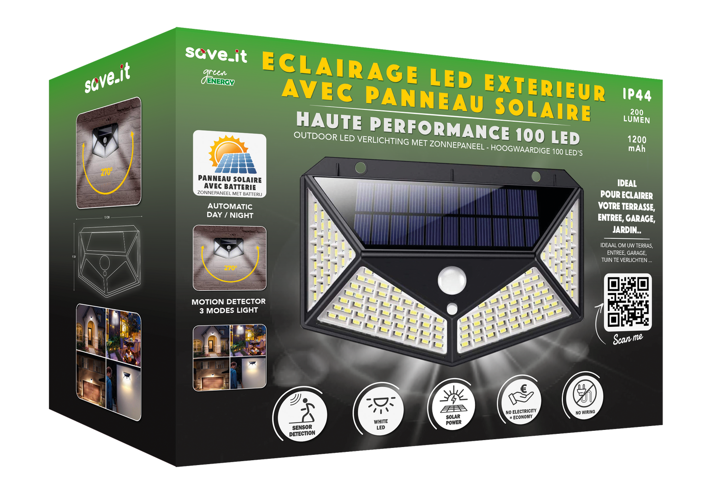 Eclairage LED extérieur SAVE_IT SAVE100