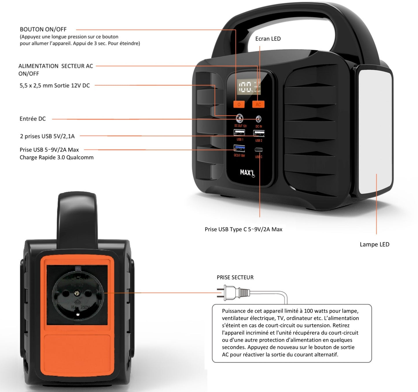 Mini Centrale Electrique Portable