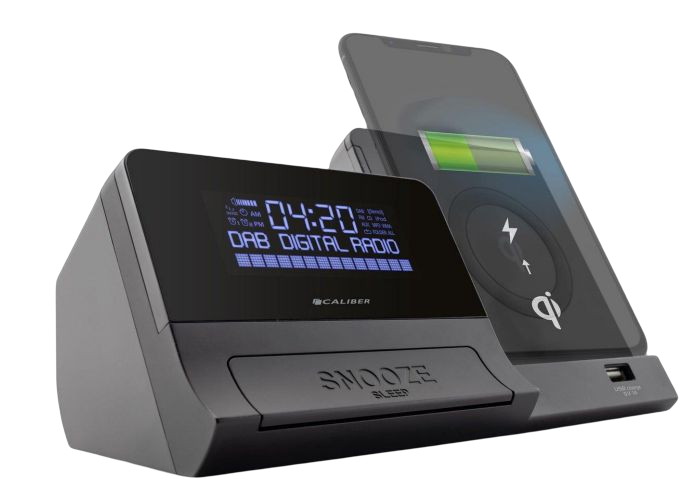 Radio-réveil avec chargeur sans fil CALIBER