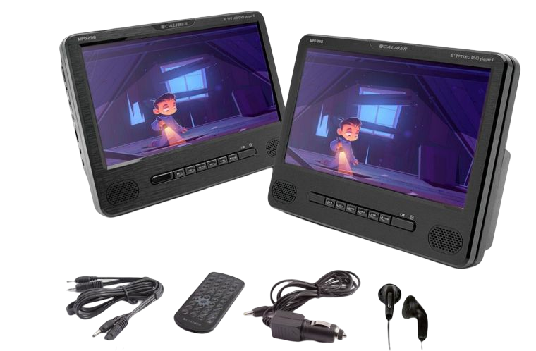 Double lecteur DVD portable 9" CALIBER