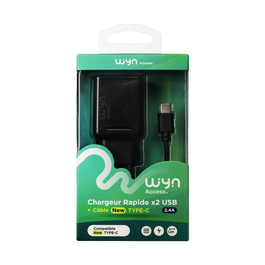Chargeur rapide Secteur + Câble Type C WYN