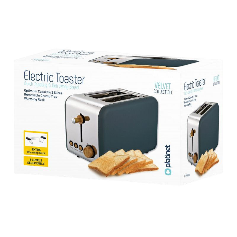 Toaster Velvet Wooden Gray