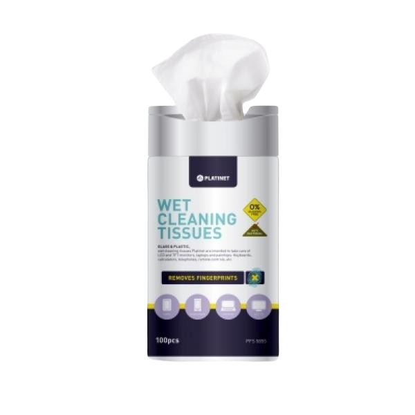 Lingettes de nettoyage humides pour Plastique 100 pcs PLATINET