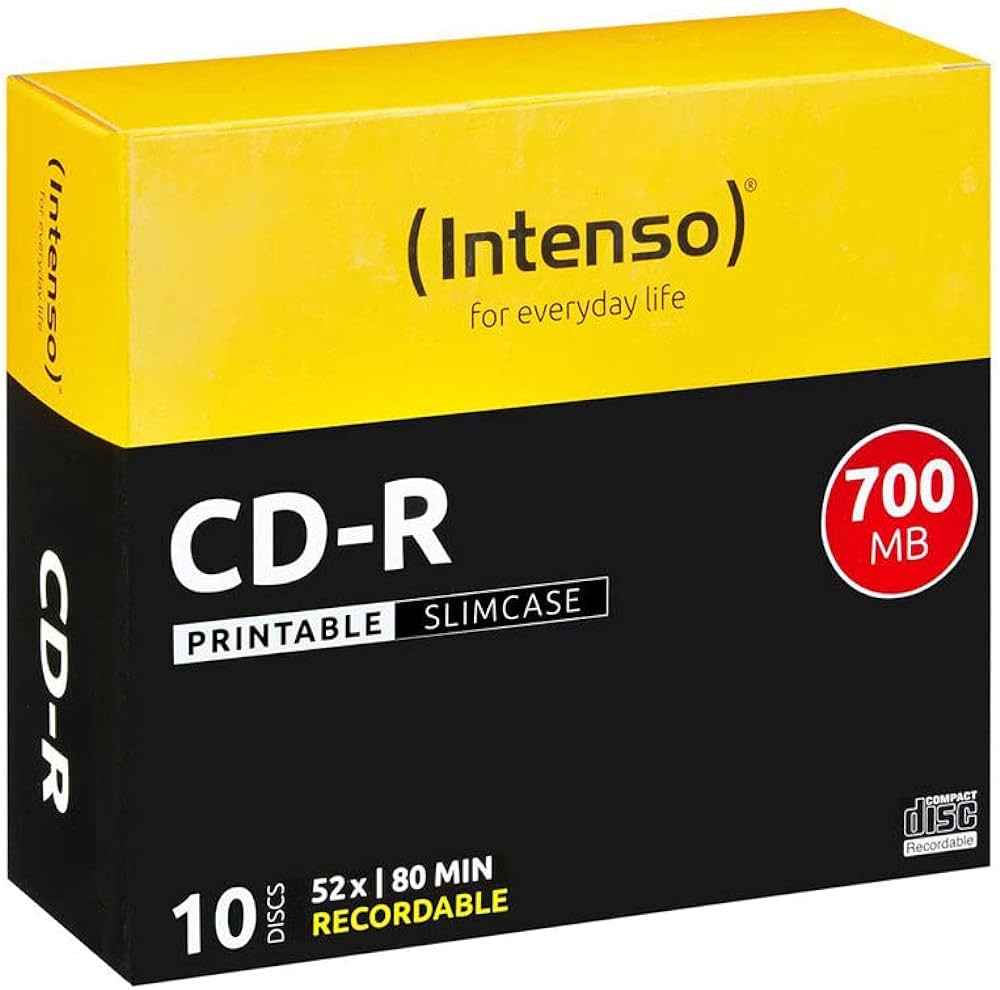 CD-R 4.7 GB (BOITIER 5 MM IMPRIMABLE) SLIM CASE 10 PCS