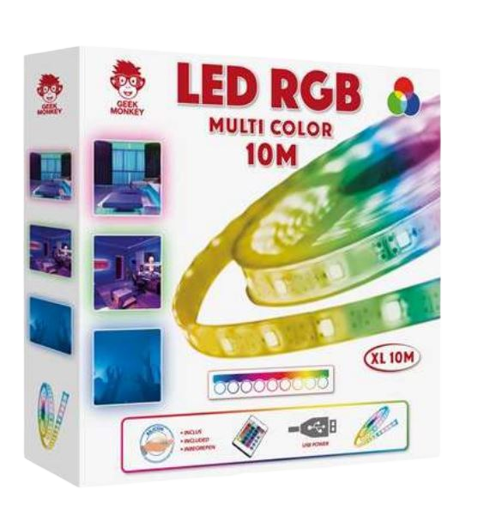 RUBAN LED RGB 10 M GEEK MONKEY