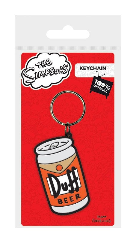 The Simpsons - Duff Rubber Keychain