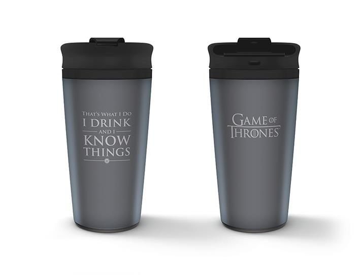 Game of Thrones - I Drink And I Know Things Metal Travel Mug 450ml