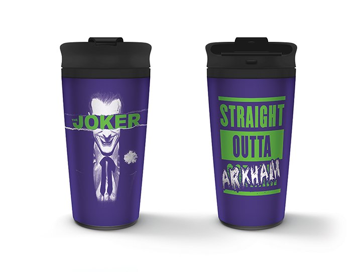 The Joker - traight Outta Arkham Metal Travel Mug 450ml