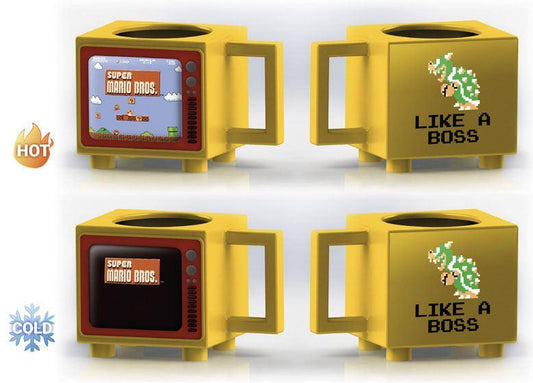 Super Mario - Like A Boss TV Shaped Heat Changing Mug