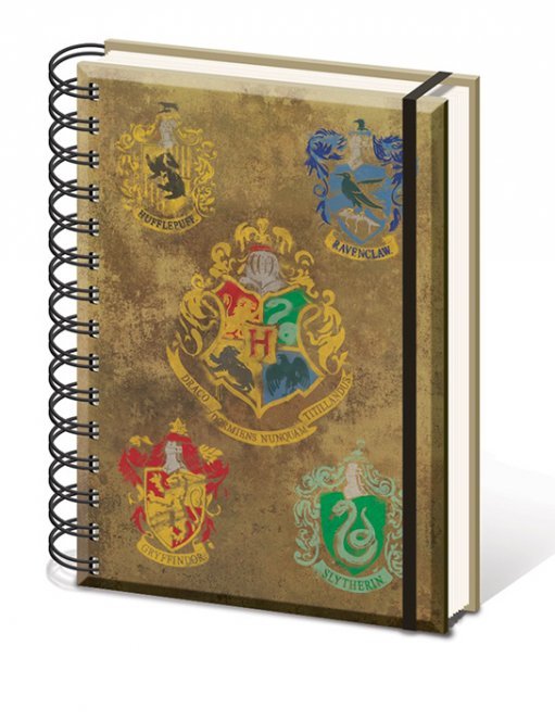 Harry Potter - Hogwarts Crests A5 Wiro Notebook