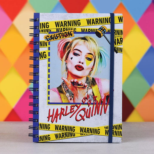 Birds of Prey - Harley Quinn Warning A5 Wiro Notebook