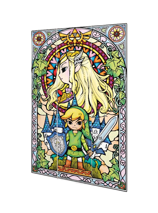 The Legend Of Zelda - Stained Glass Wood Print 20 X 29.5 cm