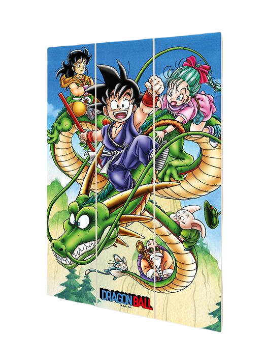 Dragon Ball - Soaring Through The Sky Wood Print 20 X 29.5 cm