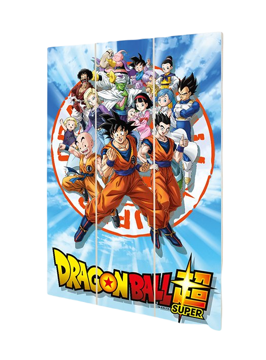 Dragon Ball Super - Goku And The Z Fighters Wood Print 20 X 29.5 cm