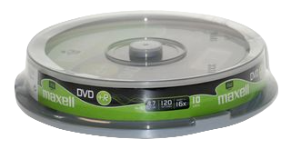 DVD+R 4.7 Gb - Spindle de 10 MAXELL