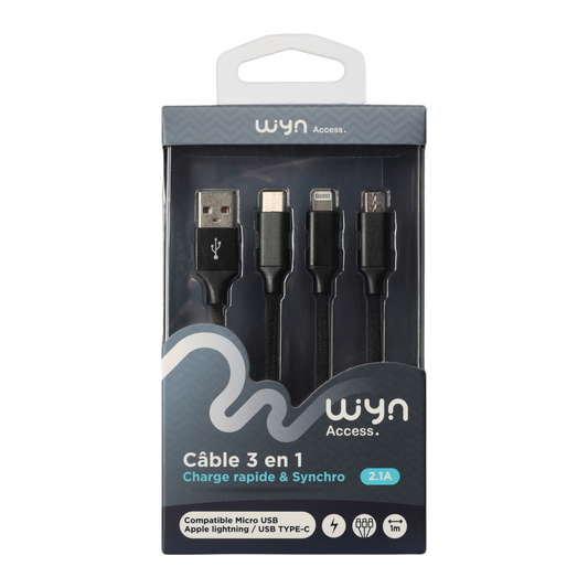 Câble 3 en 1 Tressé WYN