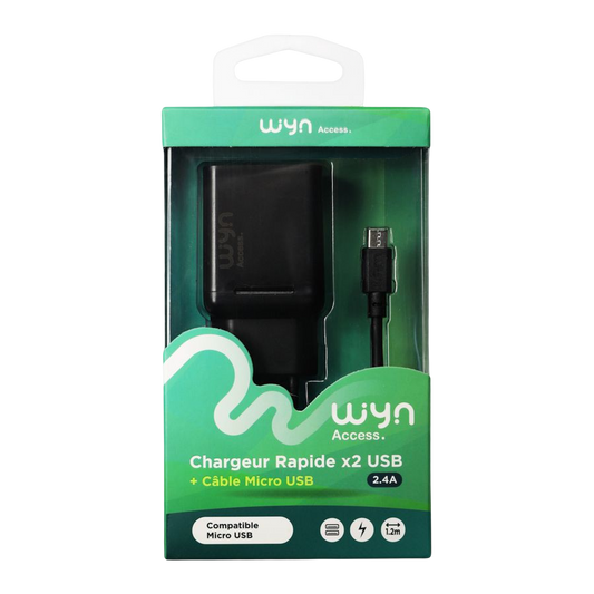 Chargeur rapide  Secteur + Câble micro USB WYN