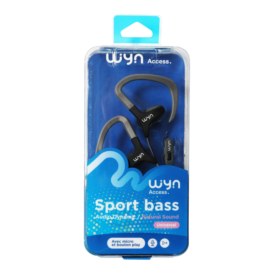 Ecouteurs Sport Bass Bouton Play & Micro