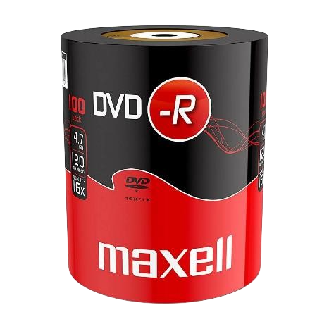 DVD-R 4.7 Gb - Shrink de 100 MAXELL