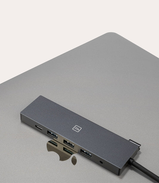 HUB 4 PORTS USB Boîtier en aluminium Plug and Play