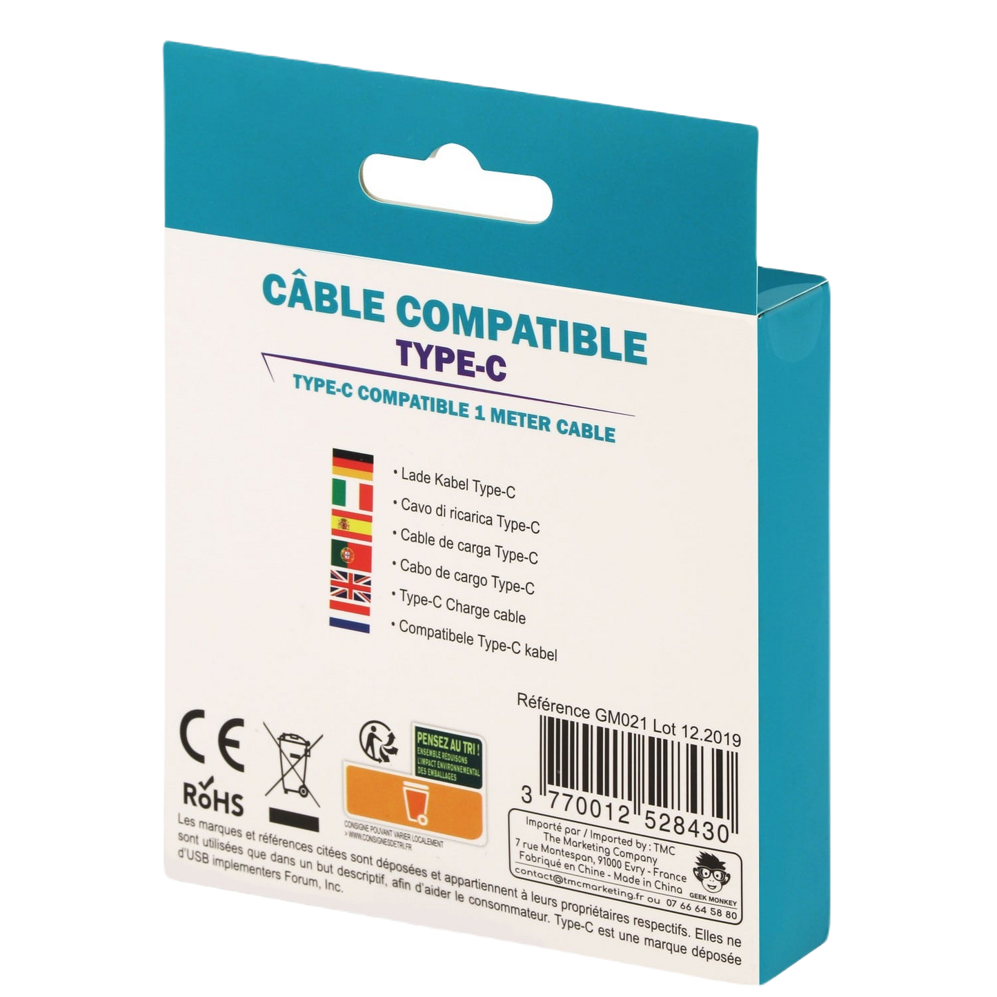 Câble compatible Type-C GEEK MONKEY