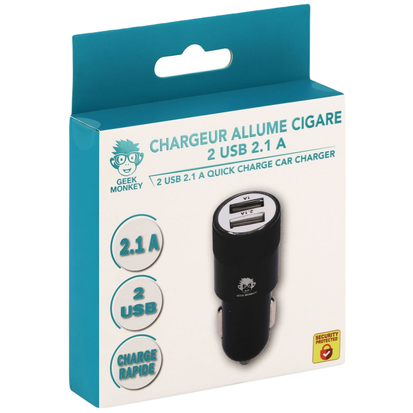 Chargeur allume-cigare 1 USB GEEK MONKEY