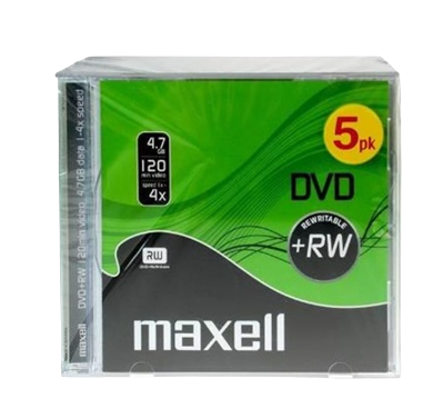 DVD+Rw 4.7 Gb (boitier 10 mm) MAXELL