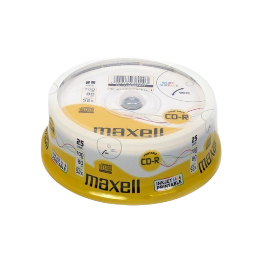 CD R 80 XL Imprimable Spindle de 25 MAXELL