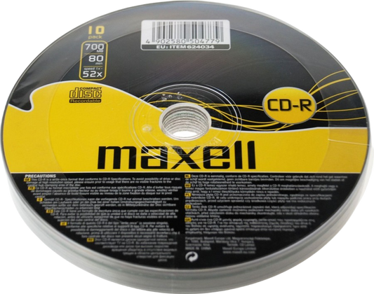 CD R 80 XL - Shrink de 10 MAXELL