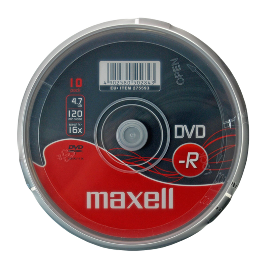 DVD-R 4.7 Gb - Spindle de 10 MAXELL
